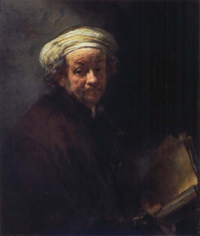 REMBRANDT Harmenszoon van Rijn Self-Portrait as St.Paul oil painting image